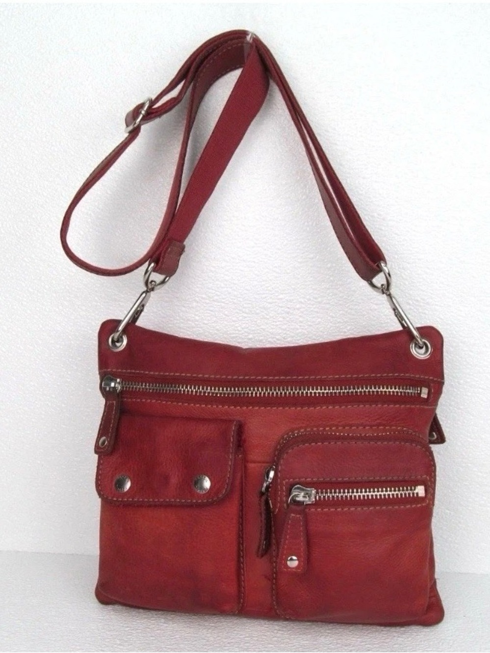 Vintage Fossil Soft Leather Sutter Crossbody Bag Women’s Everyday Purse Pink